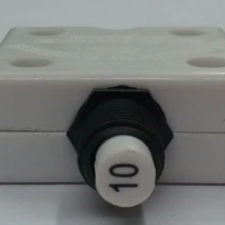 1680-037-100 Push To Reset 10 Amp Circuit Breaker, 3/8-27 Bushing, Spade Terminals, White Button -Eaton shop 10a blk 11993.1614785638