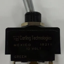 LT-1511-630-012 Carling Green Lit Tip Toggle Switch, On-Off, Single Pole