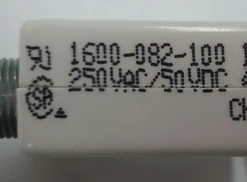 1600-082-100 Push To Reset Circuit Breaker, 10 Amp, White Button, Bent Screw Terminals