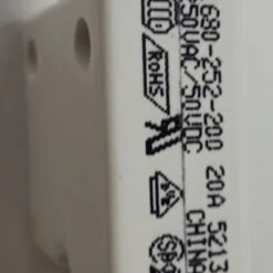 1680-252-200 Mechanical Products Push To Reset 20 Amp Circuit Breaker, 3/8"-27 Bushing Size