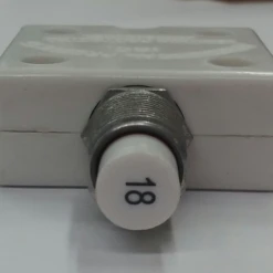 1600-195-180 Push To Reset Circuit Breaker, 18 Amp, White Button, Bent Spade Terminals -Eaton shop 18a 10759.1624476017