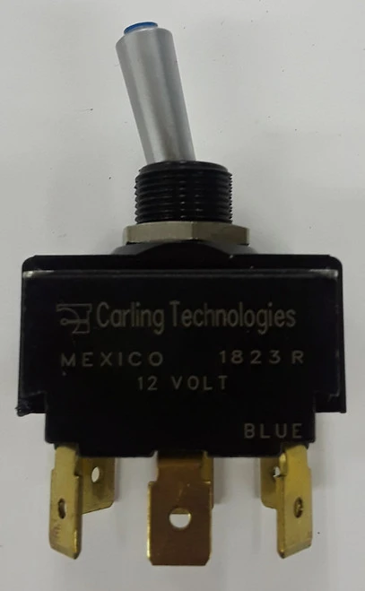 LT-2561-604-012 Carling On-Off-On Blue Lit Tip Double Pole Toggle Switch, Lit In All Positions, Spade Terminals 1 LT-2561-604-012 Carling On-Off-On Blue Lit Tip Double Pole Toggle Switch, Lit In All Positions, Spade Terminals