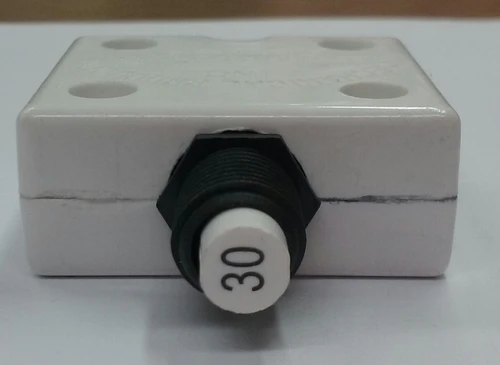1680-082-300 Push To Reset 30 Amp Circuit Breaker, 3/8-27 Bushing, Screw Terminals, White Button 3 1680-082-300 Push To Reset 30 Amp Circuit Breaker, 3/8-27 Bushing, Screw Terminals, White Button - Image 3