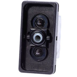 V8D2U661 Carling V Series Contura X Rocker Switch, Double Momentary, Spring Return To Center Off, Single Pole, Bezel
