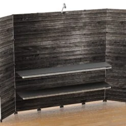 Trade Show Booths 10x10 | Capital | GOGO Panels -Eaton shop Capital Black Wood slatwall