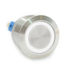 DH221LBSWZ110 22 Mm Anti Vandal Sealed Latching Push Button Switch, 110 Volt White Illumination