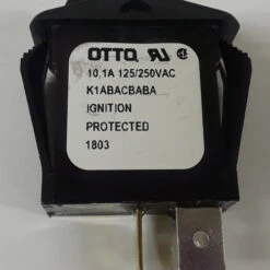 K1ABACBABA Otto SPST On-Off Illuminated Rocker Switch, 12 Volt Red Indicator