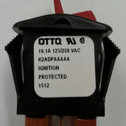 K2ADPAAAAA Momentary On- Off- Maintained On Otto K2 Series Sealed Rocker Switch, Red Paddle Actuator