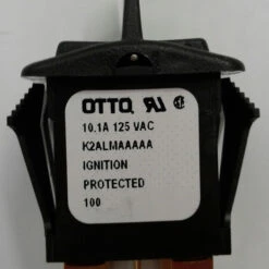 K2ALMAAAAA Otto K2 Series Sealed Rocker Switch, Spring Loaded, Black Paddle