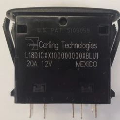 L18D1CXX1-XBLU1 (On)-Off-(On) SPDT Rocker Switch With 2 Independent Blue Leds