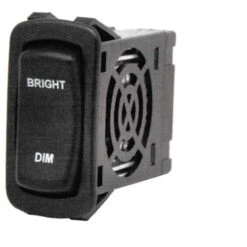 LD3A1CC1-3AAFE-1FC Carling Dimmer Switch, 12 Volts, Two Red LEDs, 11 Dimming Positions