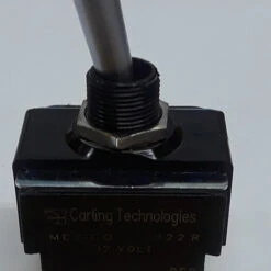 LT-2561-601-012 Carling On-Off-On Red Lit Tip Double Pole Toggle Switch, Lit In All Positions, Spade Terminals