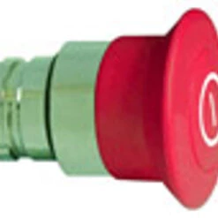 2AMPP4 Altech Push Pull Operator, Red Mushroom Cap With Bracket