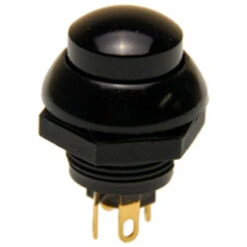 P9-213122 Otto Momentary Two Circuit Push Button Switch With Raised Black Button