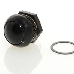 P9M-111122 Otto Latching On-Off Sealed Push Button Switch, Black Button