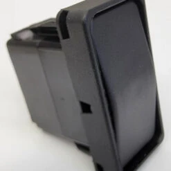 V811S001-6ZZ00-000 Carling V Series SPDT Momentary Rocker Switch, No Lamps, Raised Bezel, Black Actuator