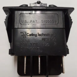 VADAAX0B-00000-000-XBLU1, Carling V Series Double Pole On-Off Rocker Switch With 1 Blue LED