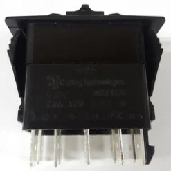 VJD2UXXB-00000-000-XLU1 On-Off-On Carling V Series Rocker Switch, 2 Ind Blue Leds