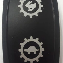 Rabbit & Turtle Laser Etched Icons On Black Carling Actuator, VVPZCXX-1XX-XMCH1