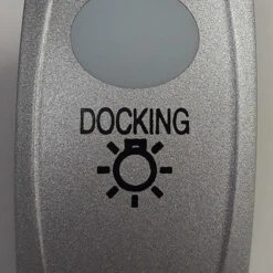 Docking Lights Carling V Series Rocker Switch Cap, Nickel With 1 White Lens, Docking Lights Icon