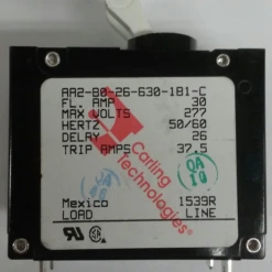 AA2-B0-26-630-1B1-C Carling 30 Amp Double Pole Circuit Breaker, Spade Terminals