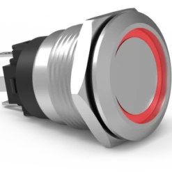 AV1-1A211A-R00 19 Mm Momentary Anti Vandal, Red Ring Illumination