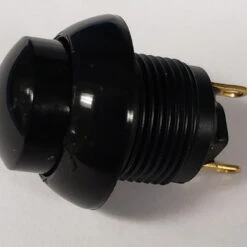P9M-211122 Otto Latching On-Off Sealed Push Button Switch, Raised Black Button