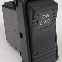 V1D17661-1KJXX-100-XCDM1 Carling On-Off Rocker Switch, 2 Lamps, Black Actuator 2 Green Lens With Cab Dome Imprinted