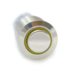 CH2NESY110S 16 Mm Anti Vandal Sealed Momentary Push Button Switch, 110 Volt Yellow Lit Ring
