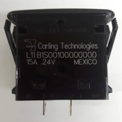 L11B1S001-000000-000 Carling SPST L Series Rocker Switch, On-Off