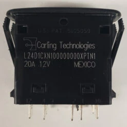 L24D1CXN1 Rocker Switch, On-On, Double Pole, 2 Independent Leds, 1 Blue, 1 Amber