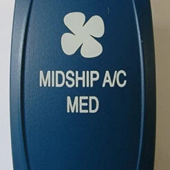 Carling V Series Blue Rocker Switch Midship AC Actuator, Low, Med, High