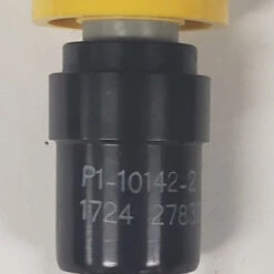 Otto P1-10142-2 Momentary On Yellow Push Button With Forklift Lower Icon In Black