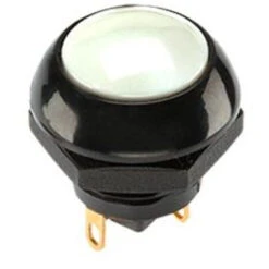 P9M-111129 Otto Latching On-Off Sealed Push Button Switch, Flush White Button