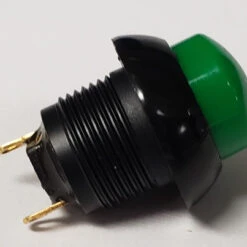 P9M-211125 Otto Latching On-Off Sealed Push Button Switch, Raised Green Button