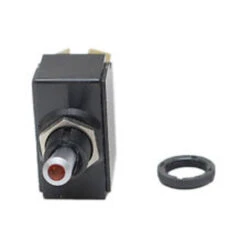 LT-1514-510-012 Carling On-Off Lit Tip Toggle Switch, Red In On Position, Screw Terminals