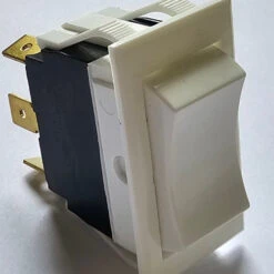 TIGC5M-6S-WH-NWH Single Pole, Double Momentary, Spring Return To Center Off Position, White