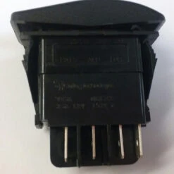 V8DAHW6B-AD100-0 Locking Rocker, Double Momentary, Spring Return To Center Off, Black Lock