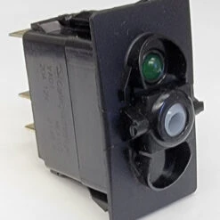 VAD1AH0B On-Off Double Pole Rocker Switch, Carling V Series, Single Green LED