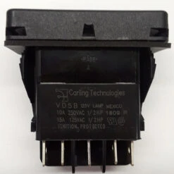 VD5BU114-00000-000 Carling Contura X On-On Rocker Switch With Two 125 Volt Neon Lamps