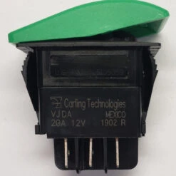 VJDAS00B-AZX00-XGRN1 Carling V Series Double Pole On-Off-On Rocker Switch, No Lamps