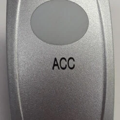 Accessory Rocker Switch Cap, Nickel With 1 White Lens, ACC Icon, Carling V Series